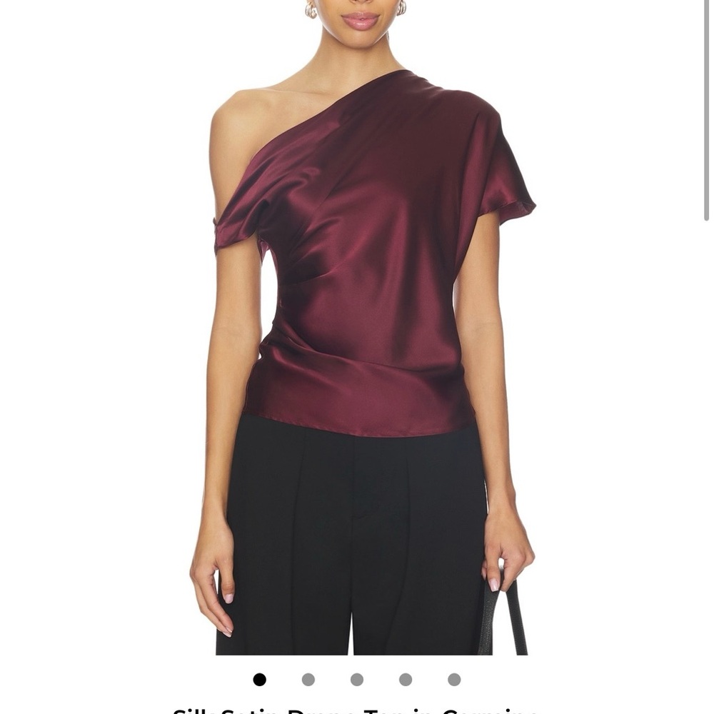 Enza Costa Elegant Burgundy Silk Top